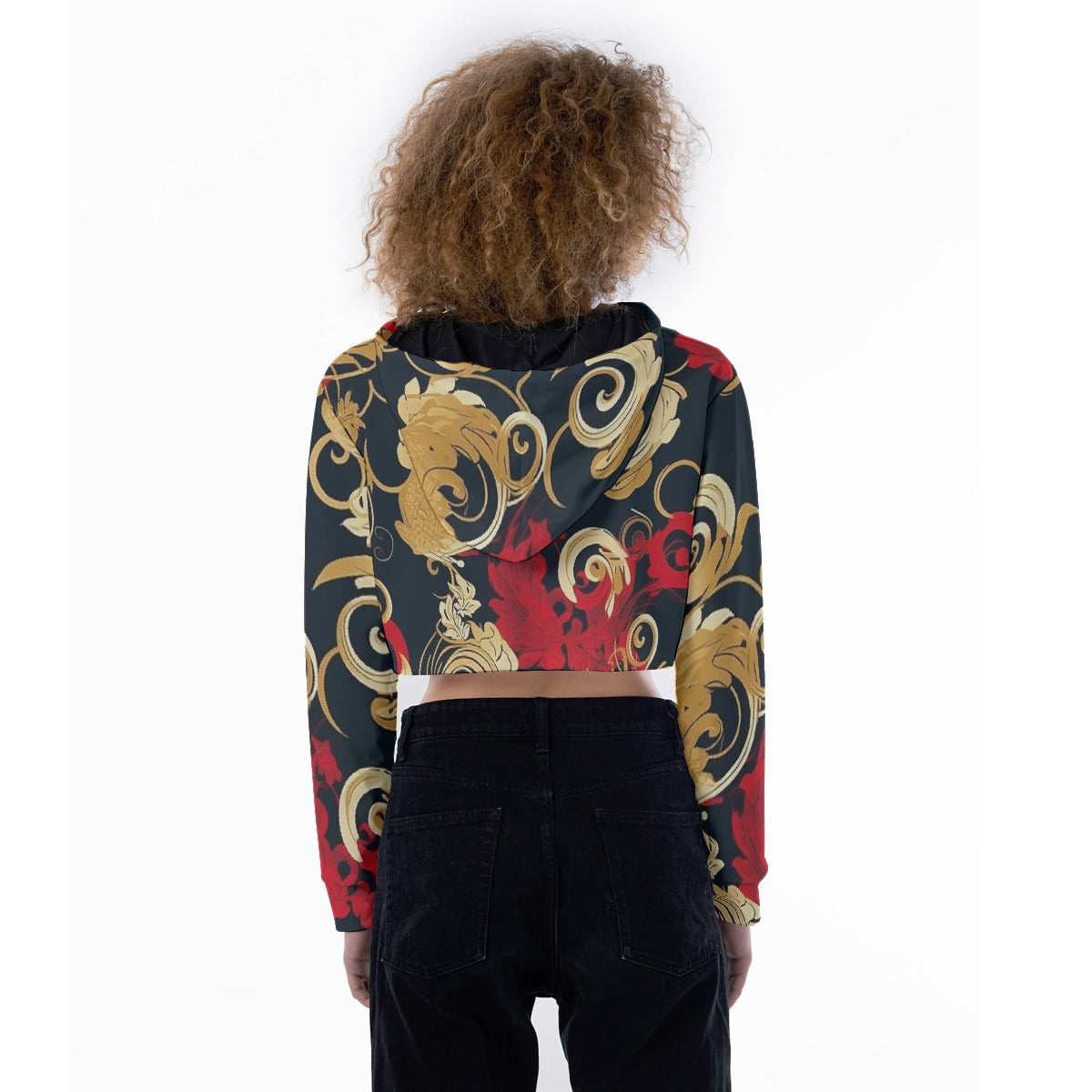 All-Over Print Women's Crop Top Hoodie