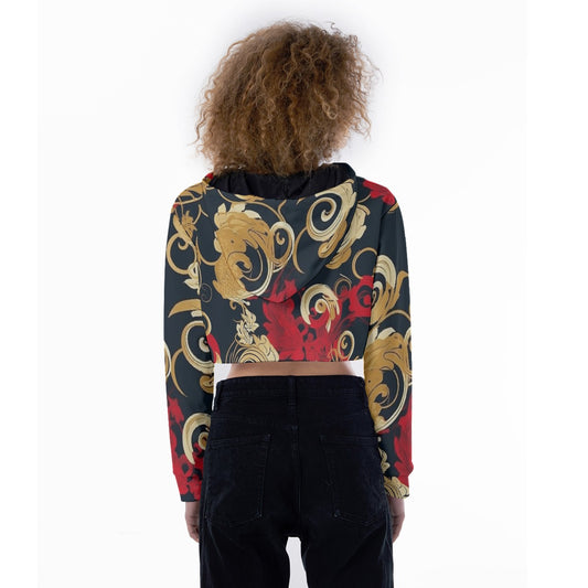 All-Over Print Women's Crop Top Hoodie