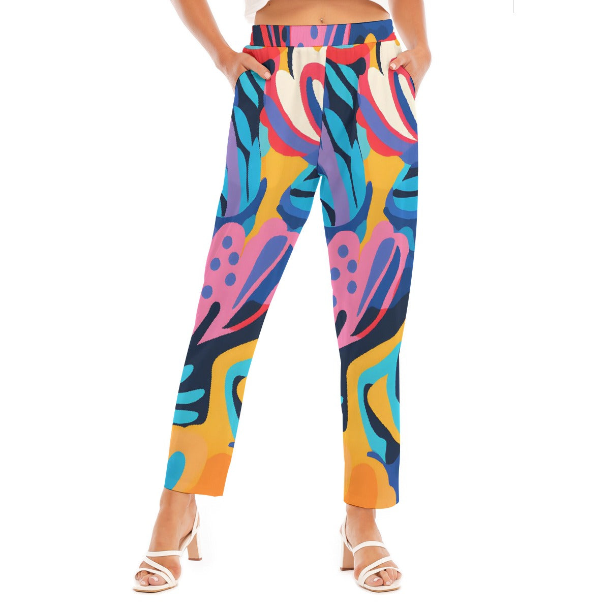All-Over Print Women's Loose Straight-leg Pants