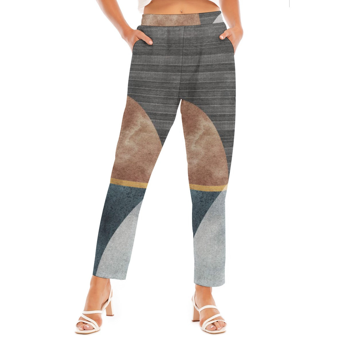 All-Over Print Women's Loose Straight-leg Pants