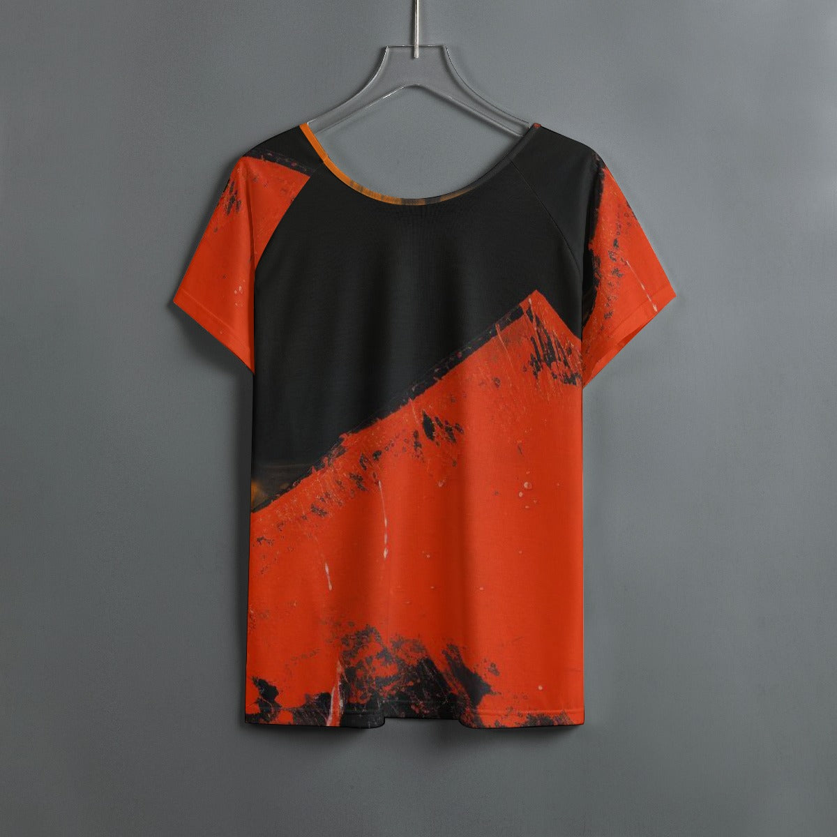 All-Over Print Women's Round Neck T-shirt With Raglan Sleeve