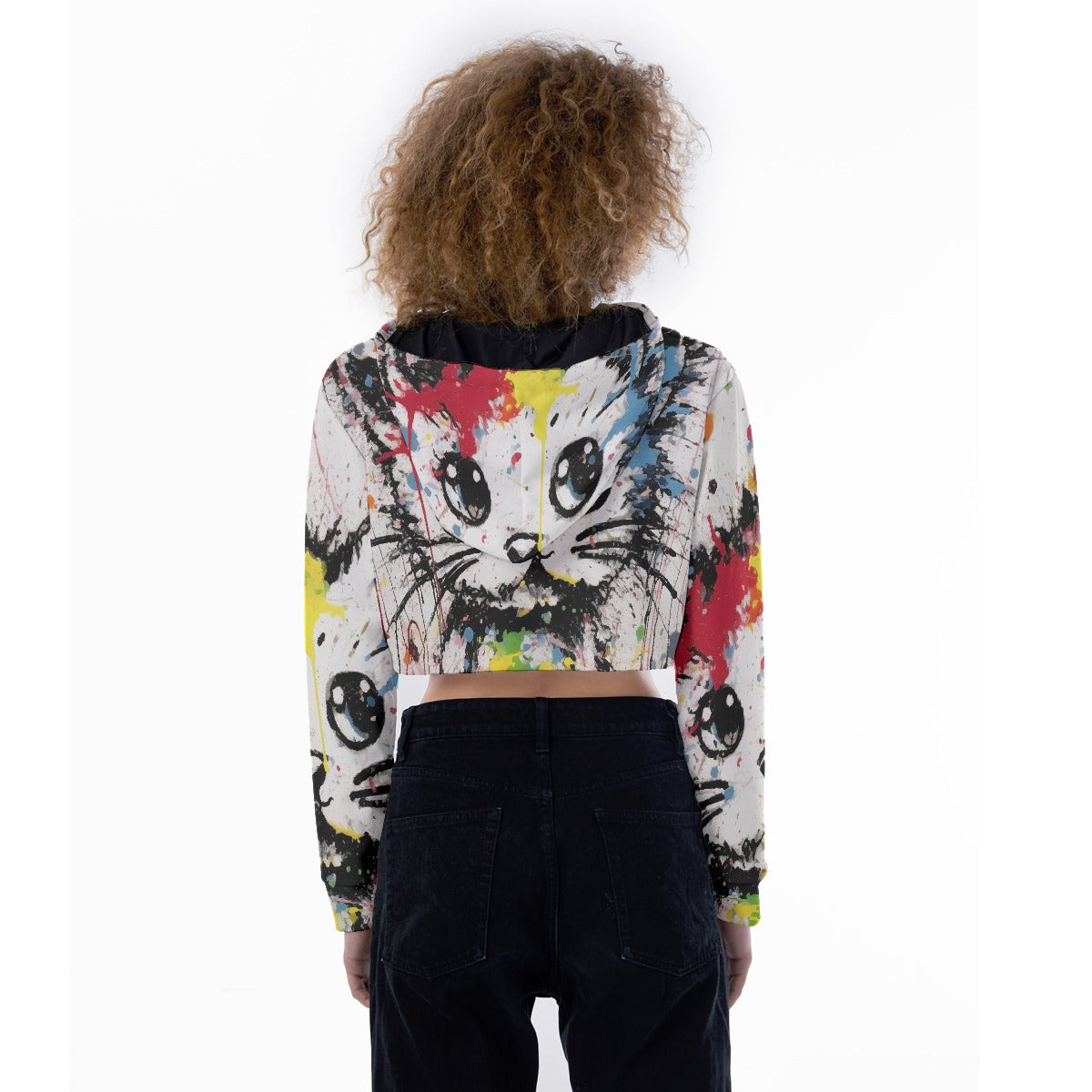 All-Over Print Women's Crop Top Hoodie