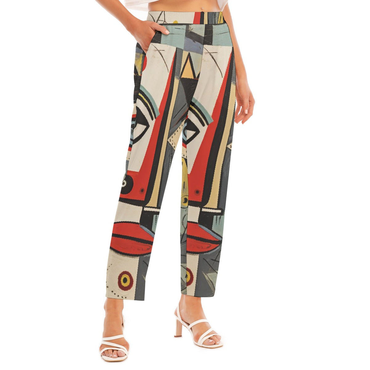 All-Over Print Women's Loose Straight-leg Pants