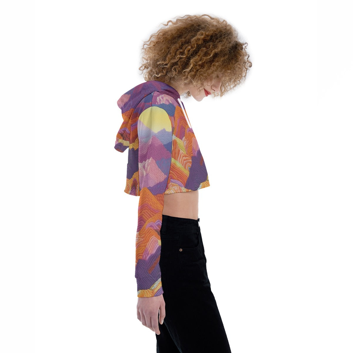All-Over Print Women's Crop Top Hoodie