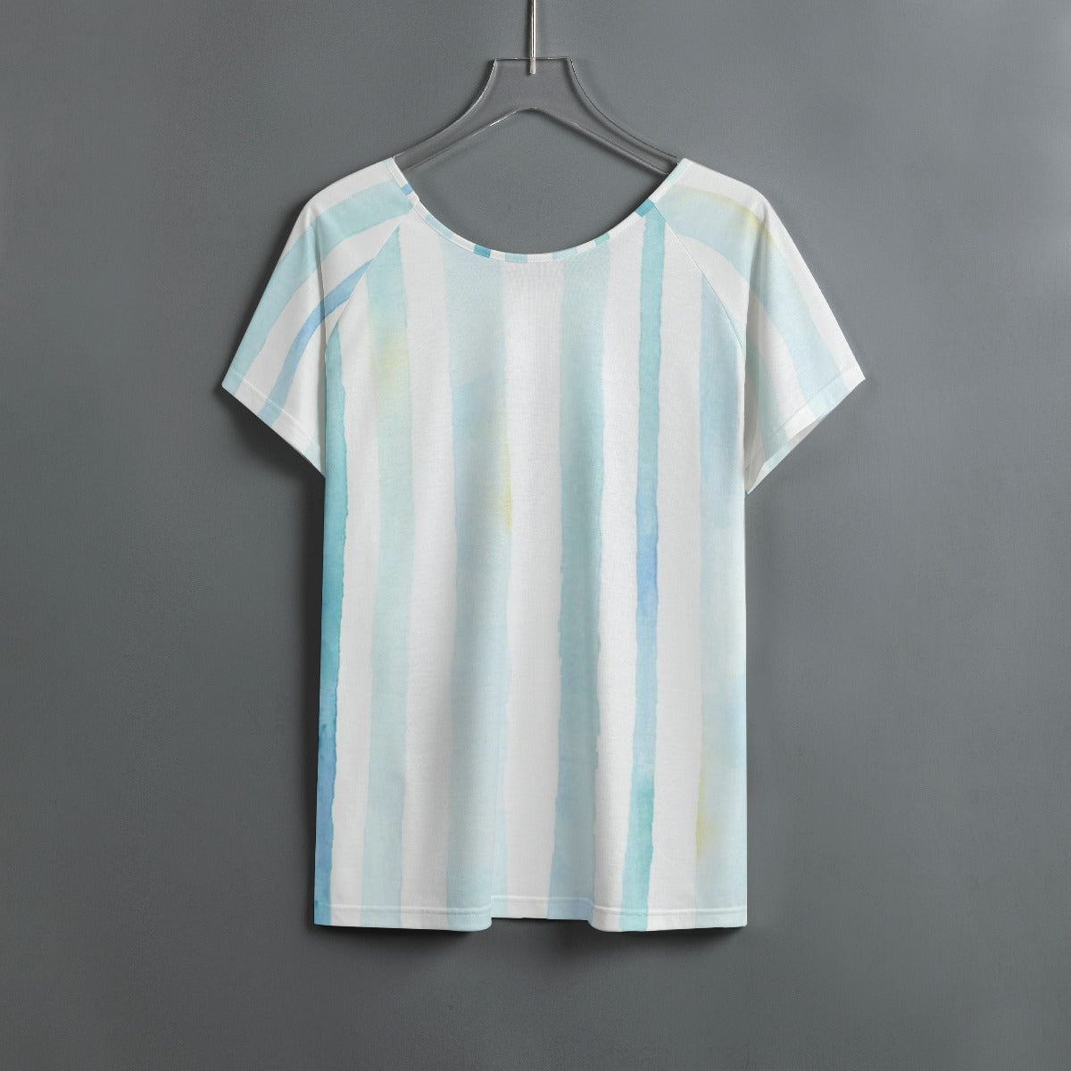 All-Over Print Women's Round Neck T-shirt With Raglan Sleeve