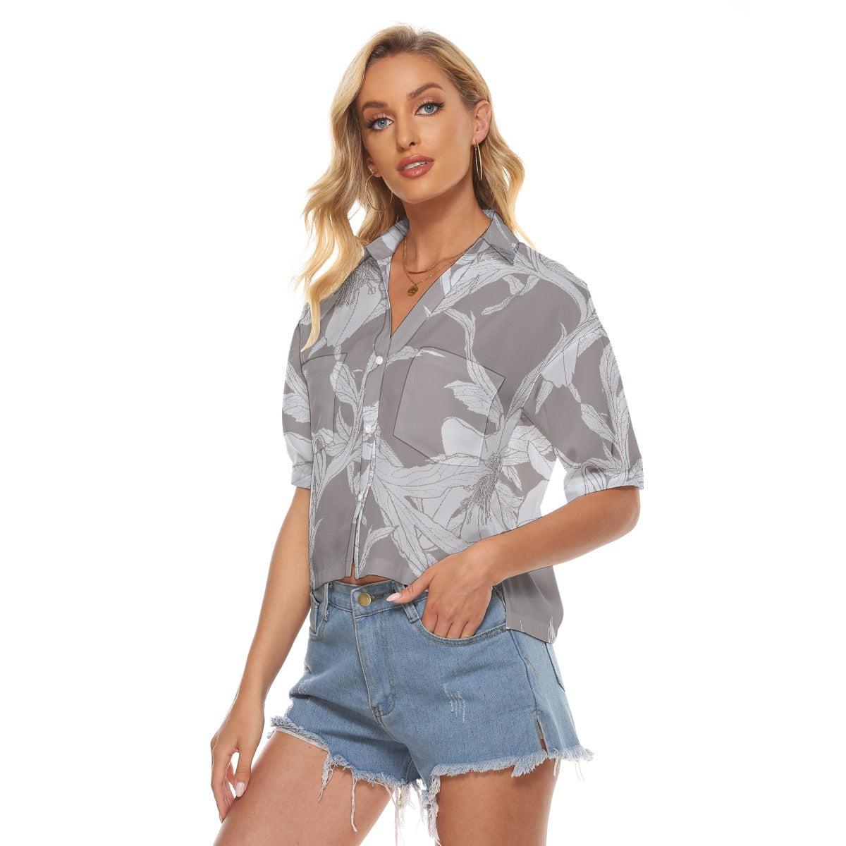 All-Over Print Women's V-neck Shirts