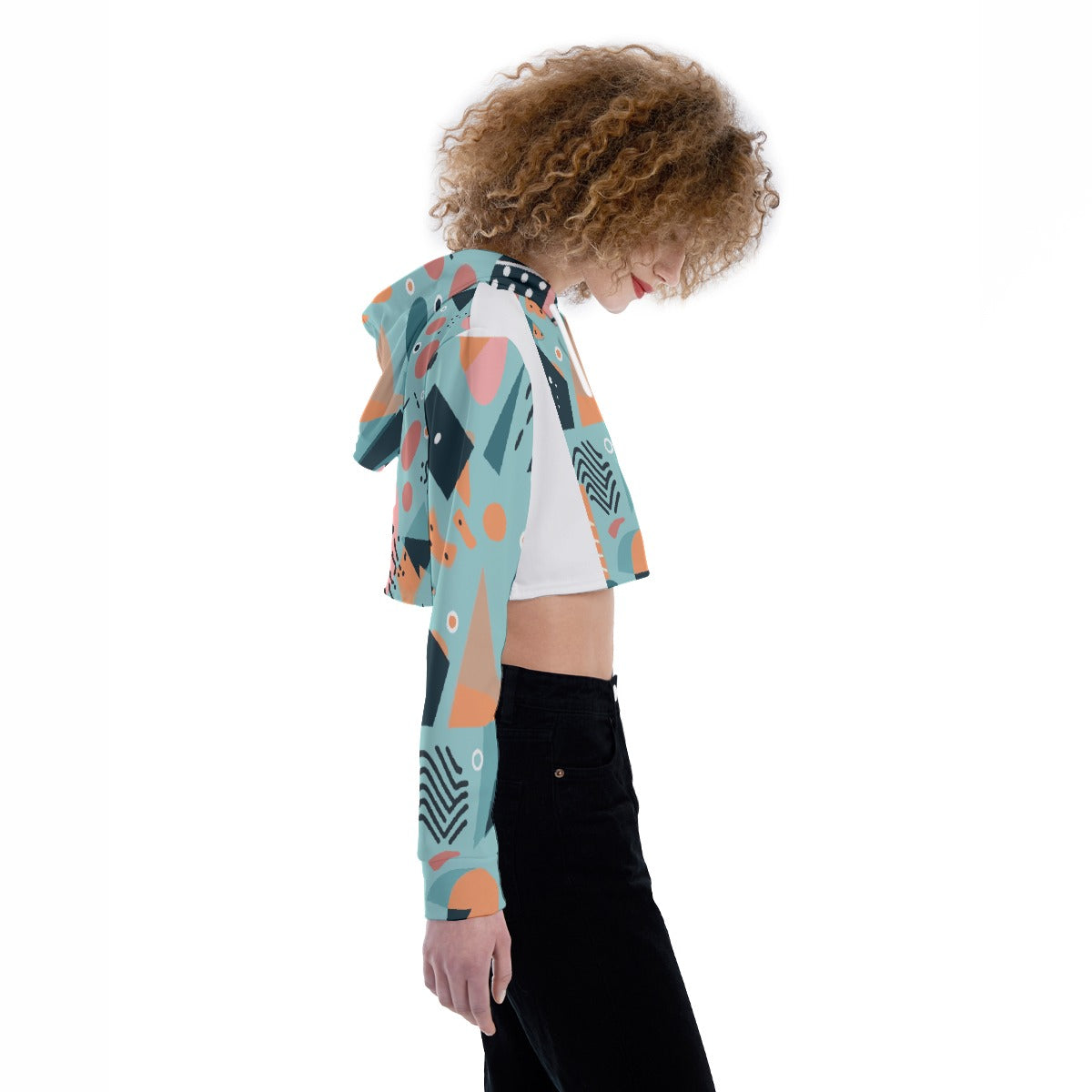 All-Over Print Women's Crop Top Hoodie