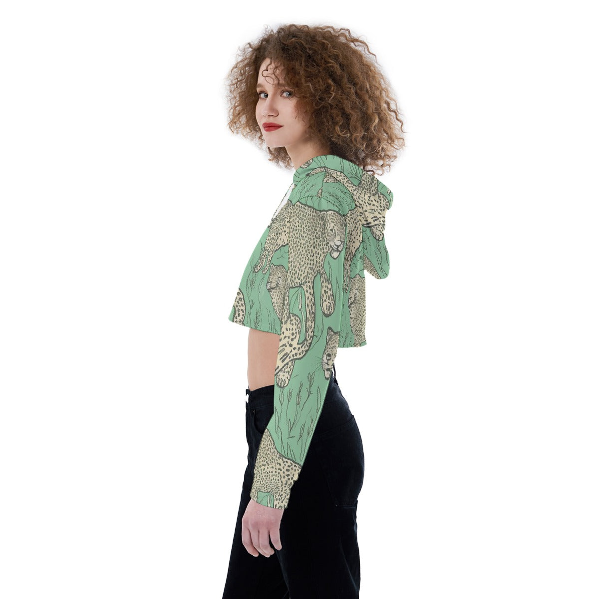 All-Over Print Women's Crop Top Hoodie