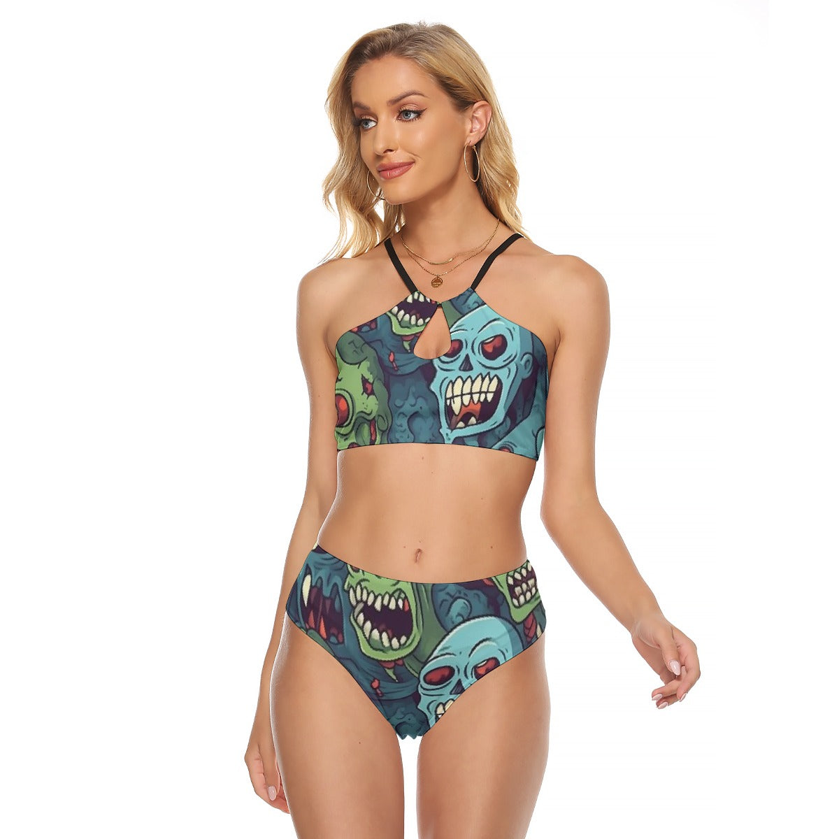All-Over Print Women's Cami Keyhole One-piece Swimsuit