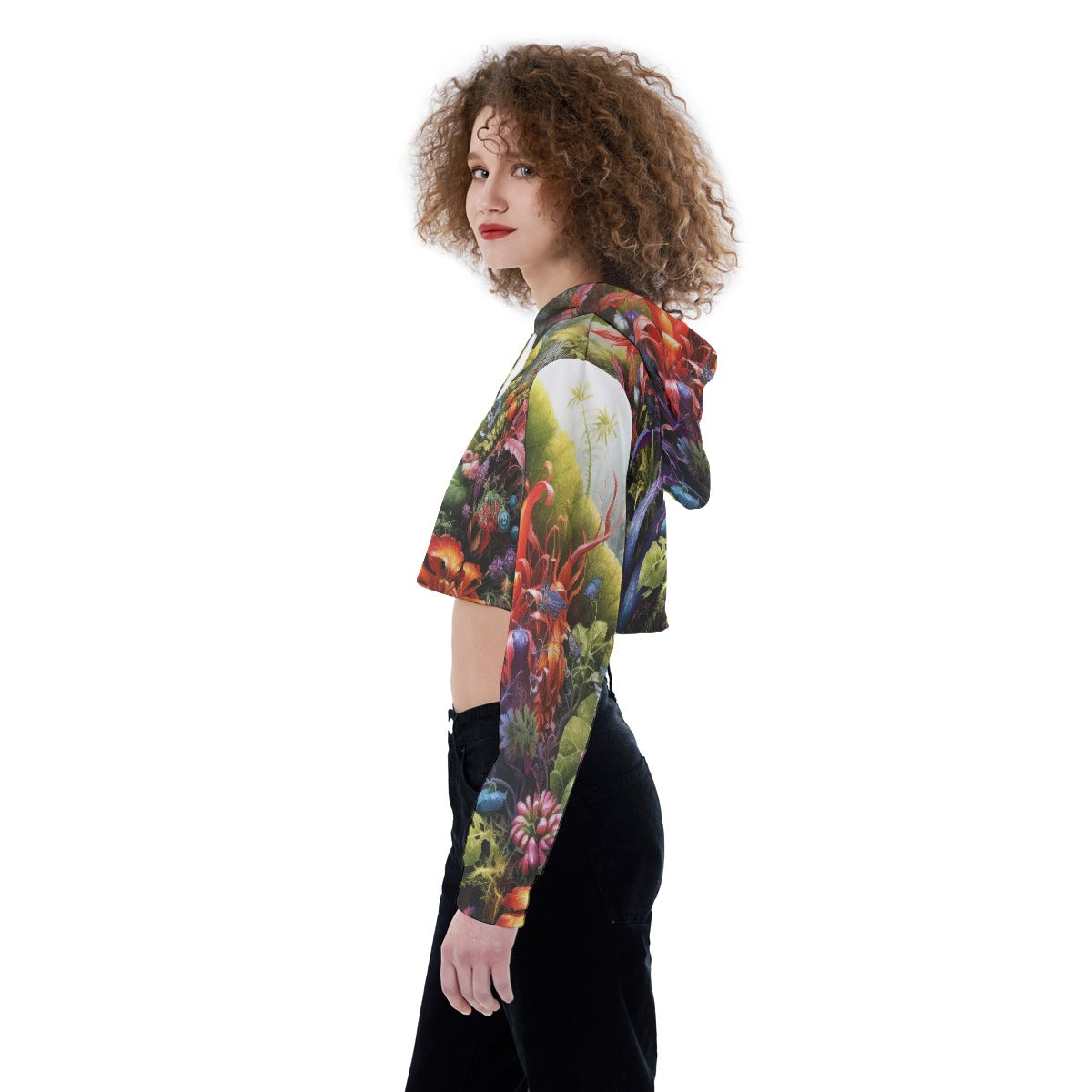 All-Over Print Women's Crop Top Hoodie