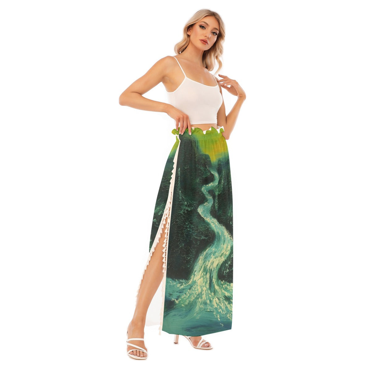 All-Over Print Women's Side Split Skirt