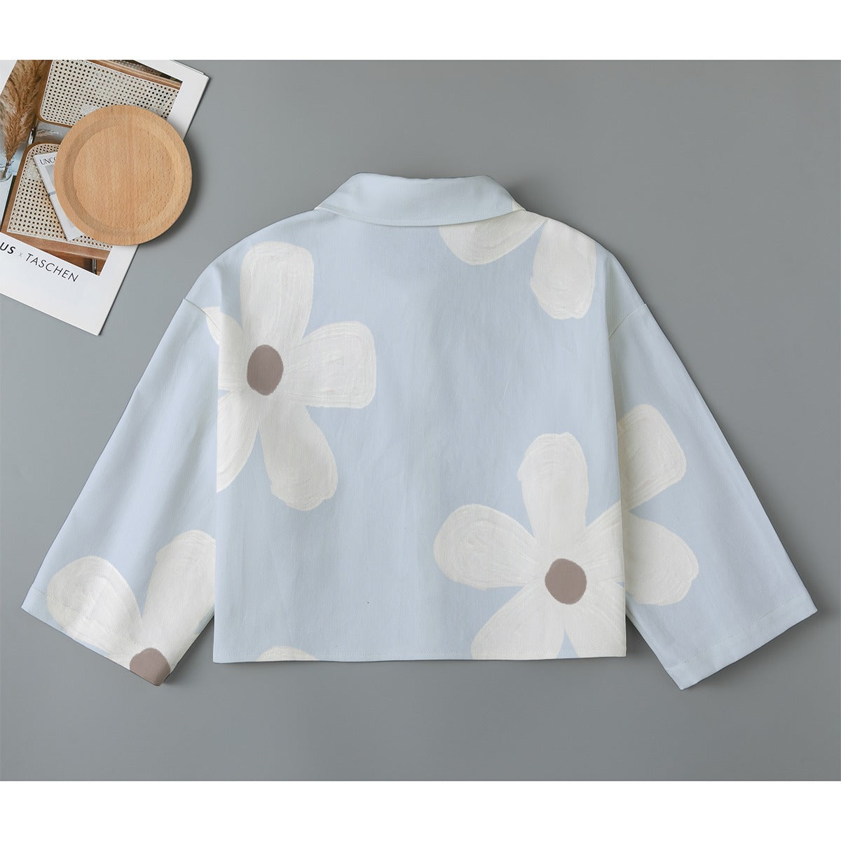 All-Over Print Women's Cropped Jacket | 245GSM Cotton