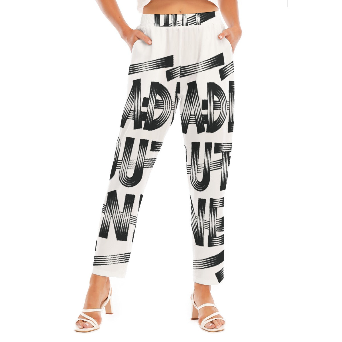 All-Over Print Women's Loose Straight-leg Pants