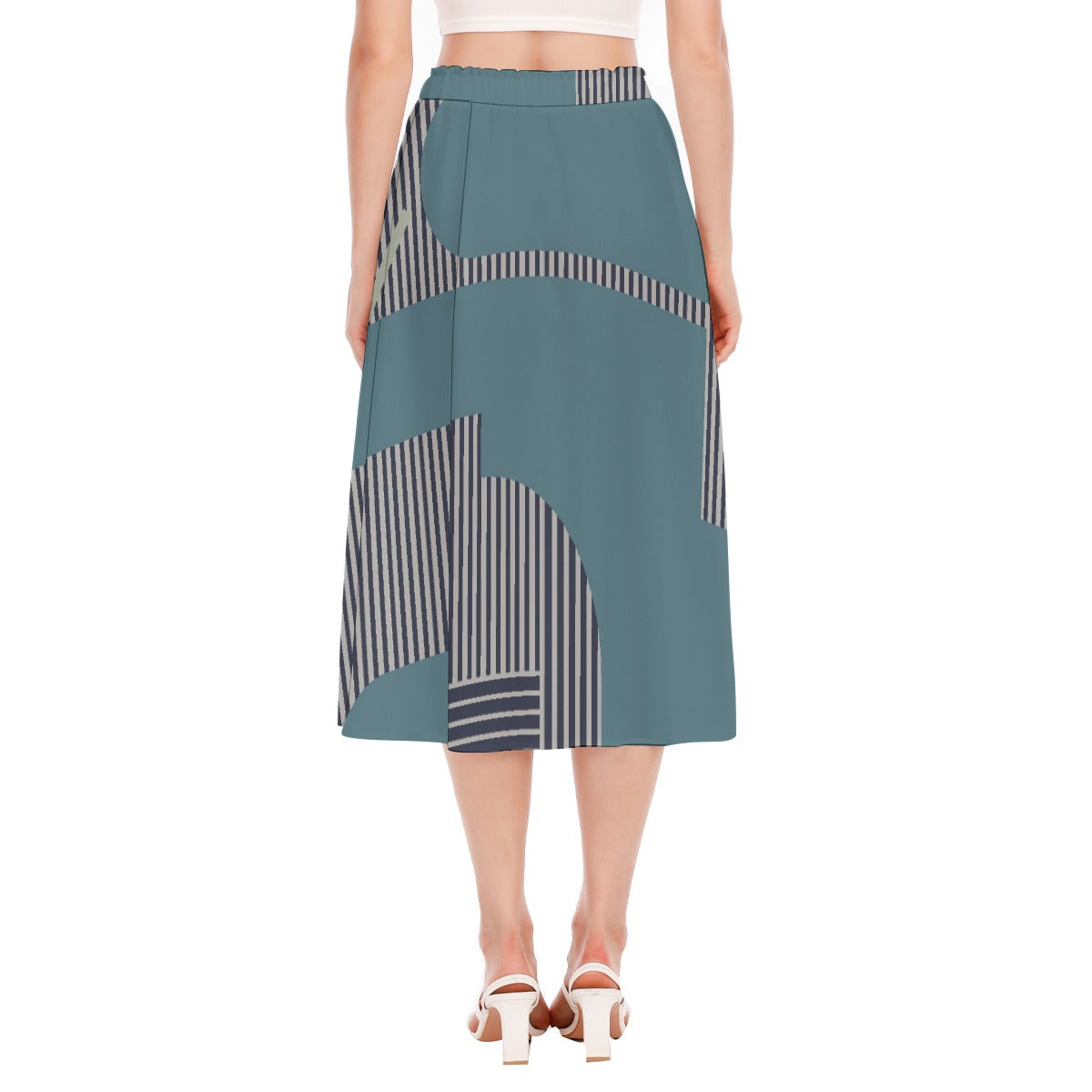 All-Over Print Women's Long Section Chiffon Skirt