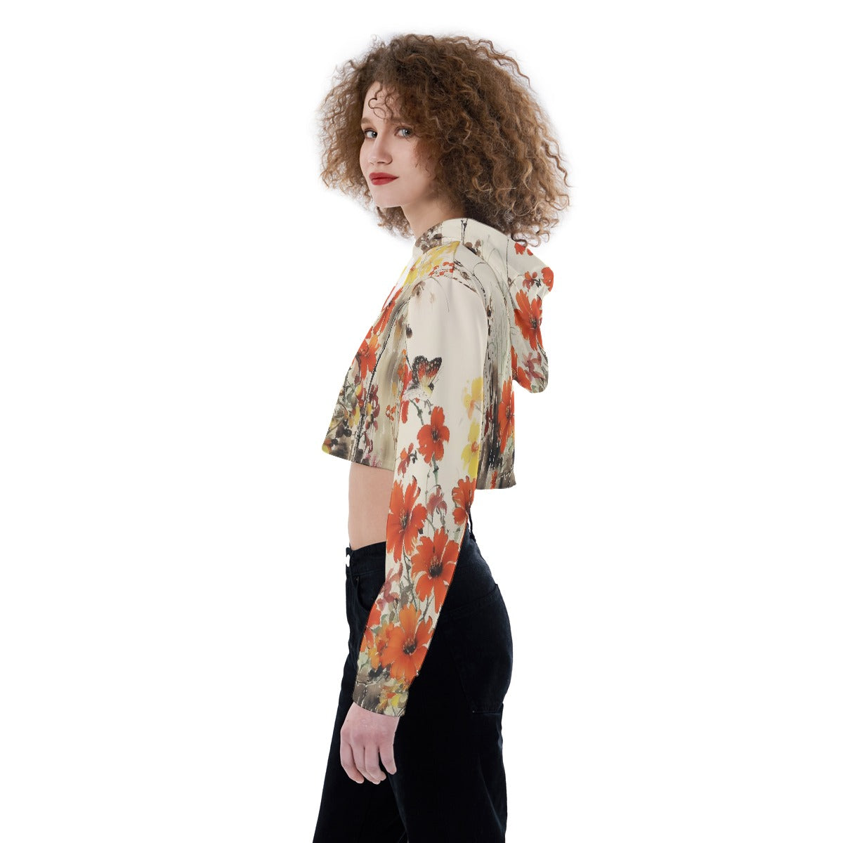 All-Over Print Women's Crop Top Hoodie
