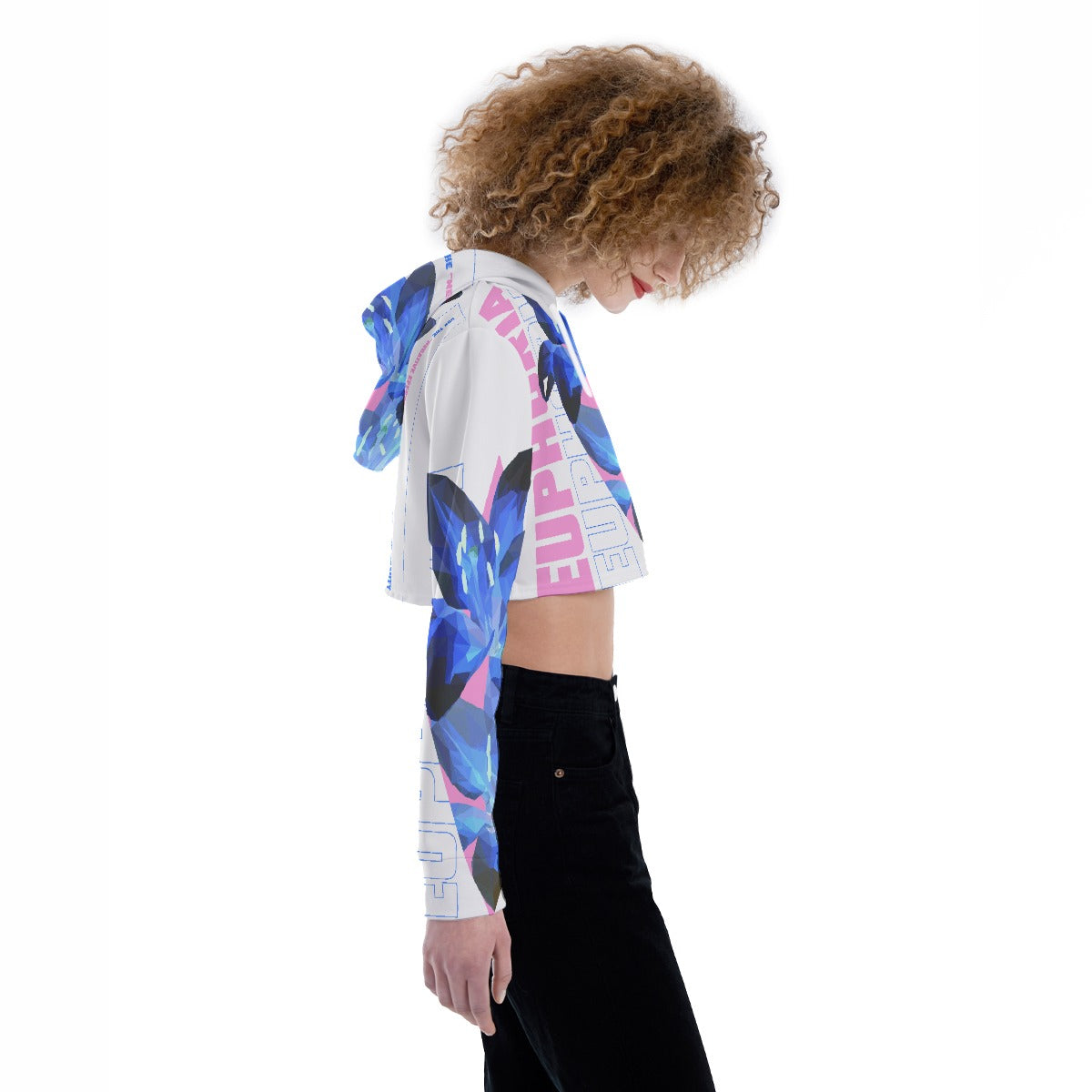 All-Over Print Women's Crop Top Hoodie