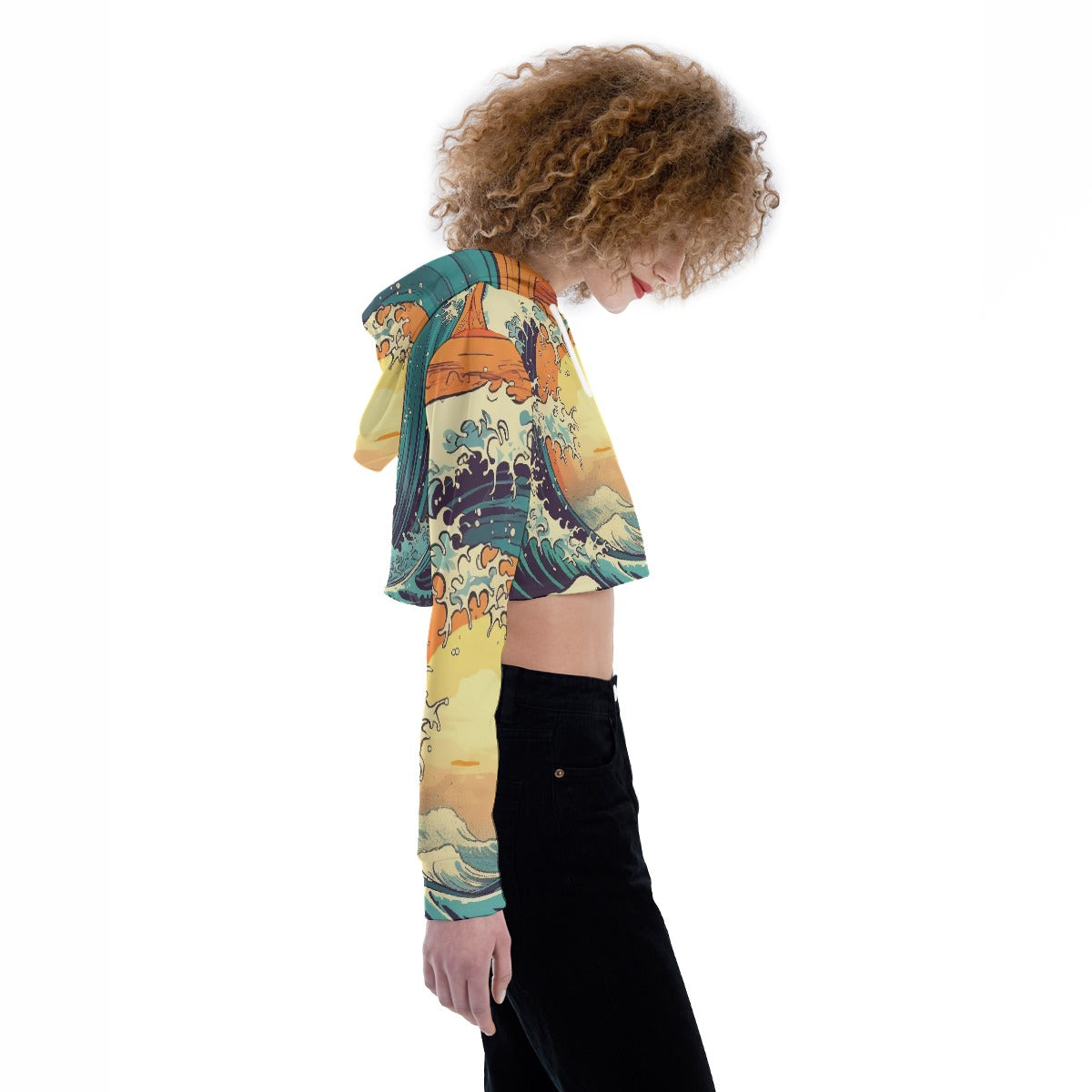 All-Over Print Women's Crop Top Hoodie