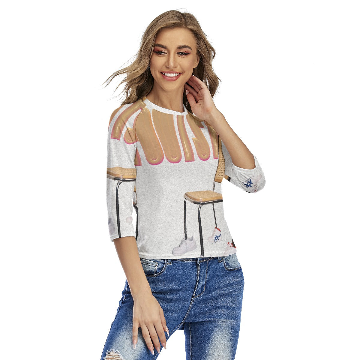 All-Over Print Women's Raglan Sleeves T-shirts
