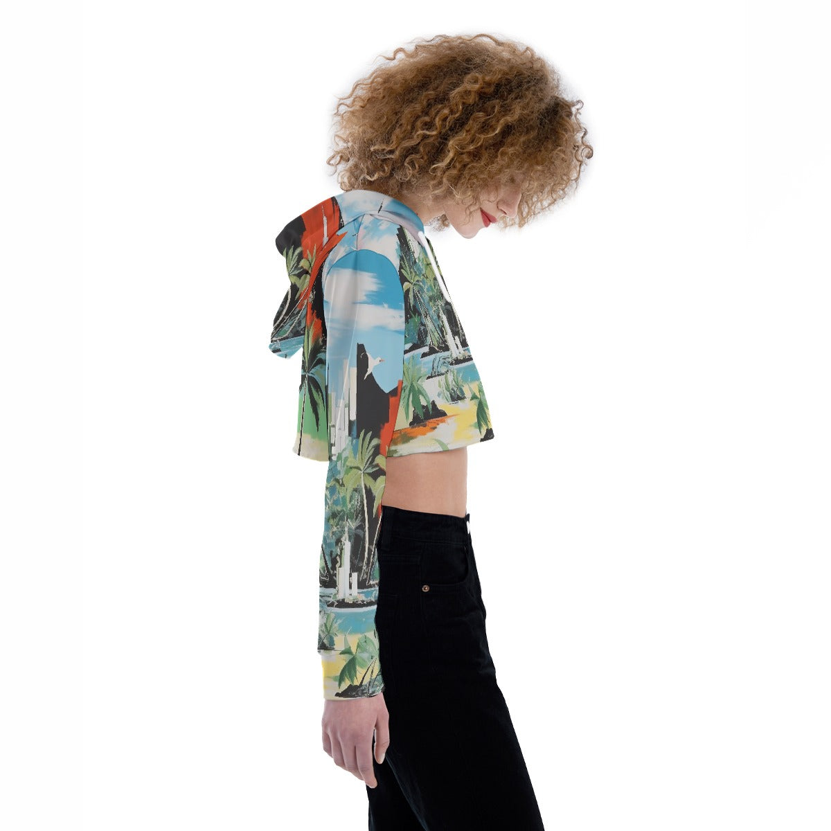 All-Over Print Women's Crop Top Hoodie