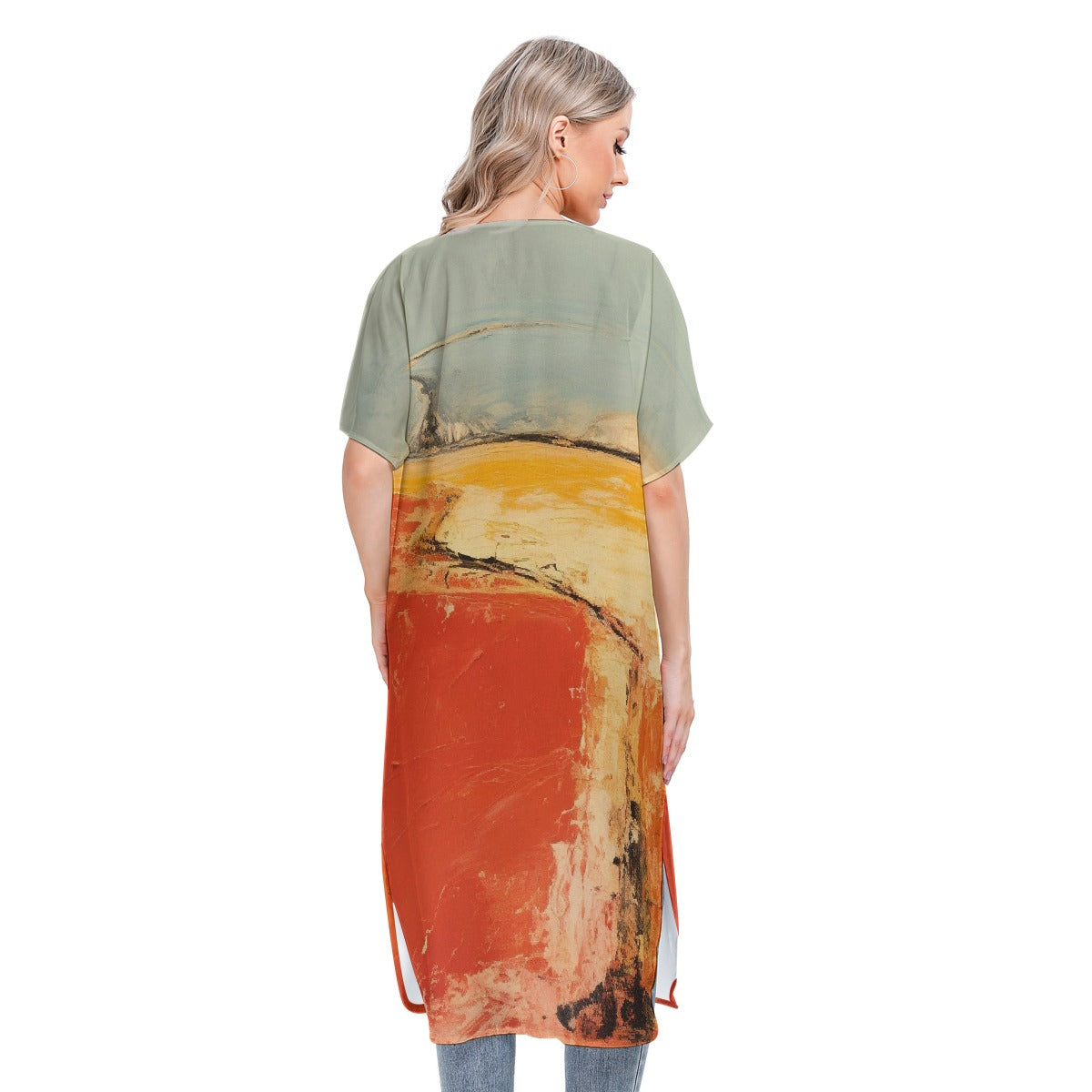 All-Over Print Women's Short Sleeve Cardigan