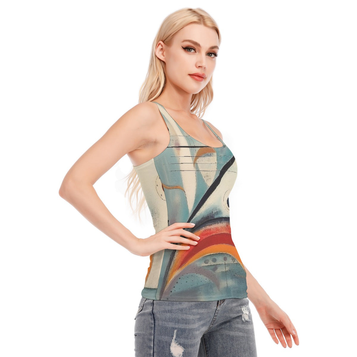 All-Over Print Women's Racer Vest | 190GSM Cotton