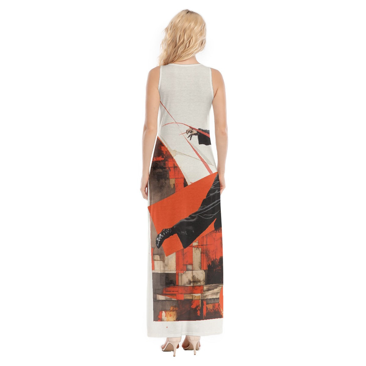 All-Over Print Women's Vest Dress | Length To Ankle