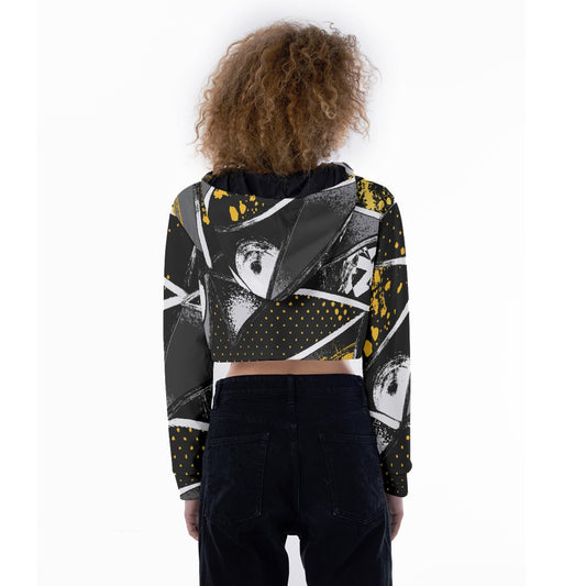 All-Over Print Women's Crop Top Hoodie