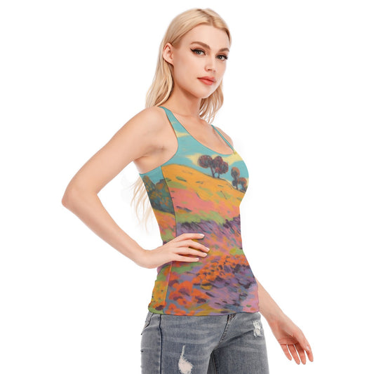 All-Over Print Women's Racer Vest | 190GSM Cotton