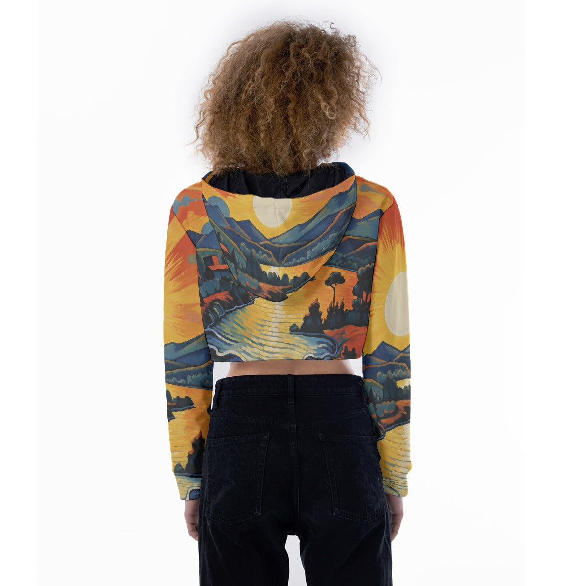 All-Over Print Women's Crop Top Hoodie