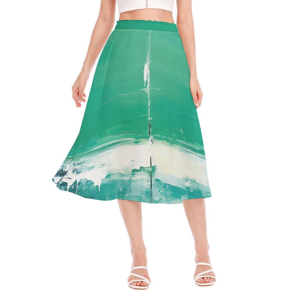 All-Over Print Women's Long Section Chiffon Skirt