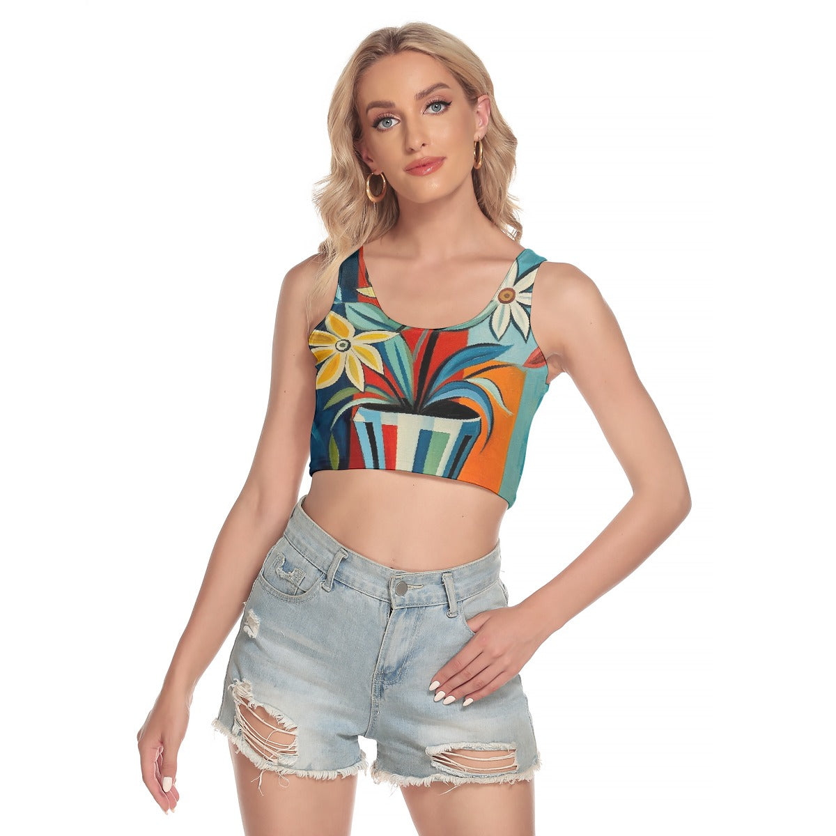 All-Over Print Women's Sport Crop Tank Top