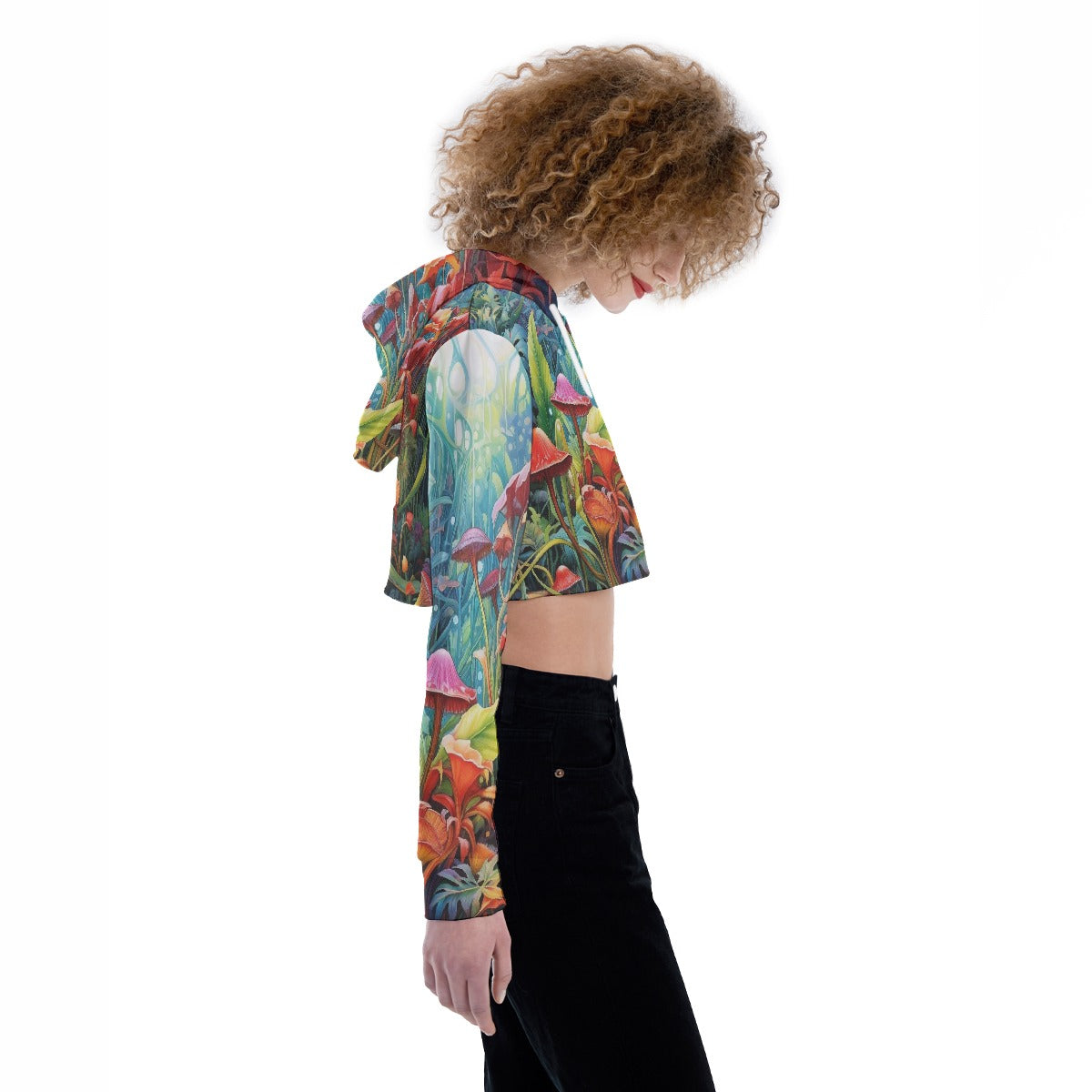 All-Over Print Women's Crop Top Hoodie