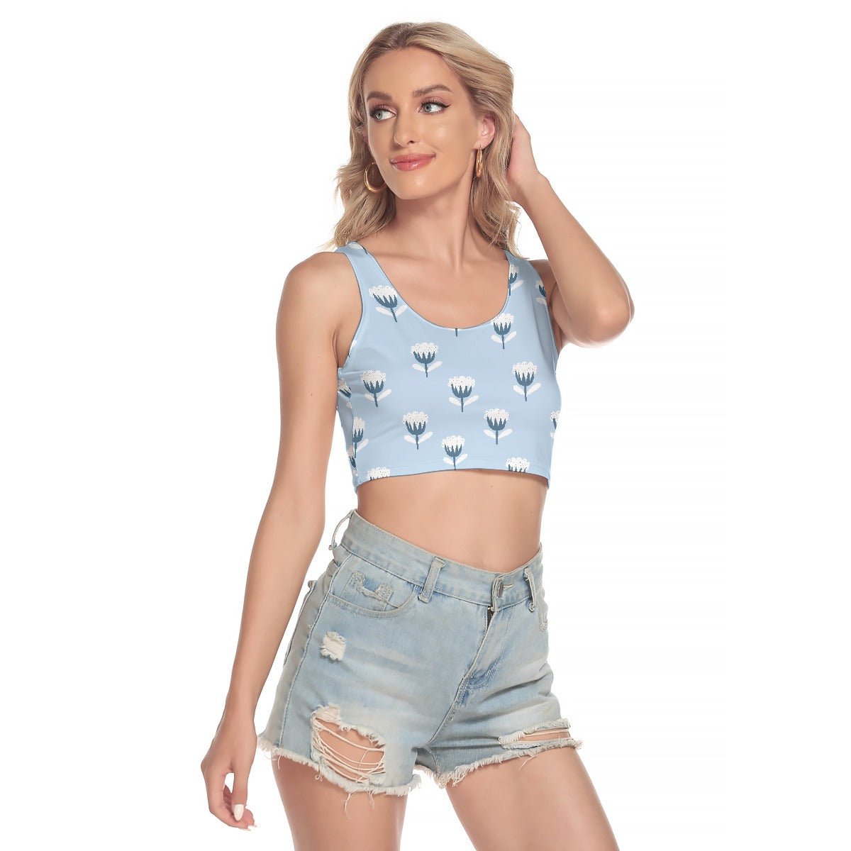 All-Over Print Women's Sport Crop Tank Top
