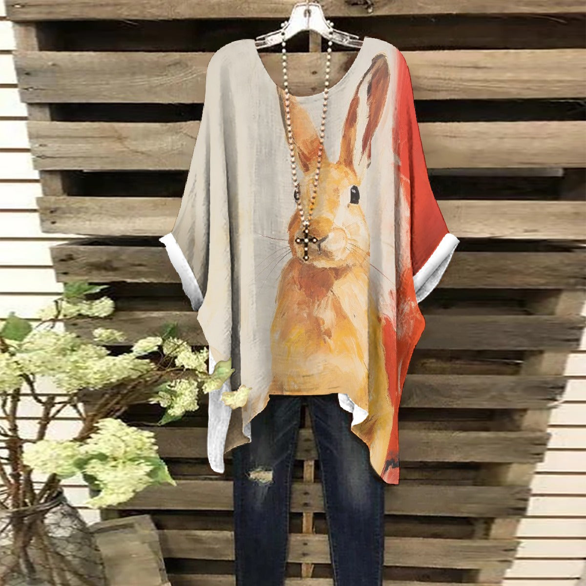 All-Over Print Women's Bat Sleeve Shirt