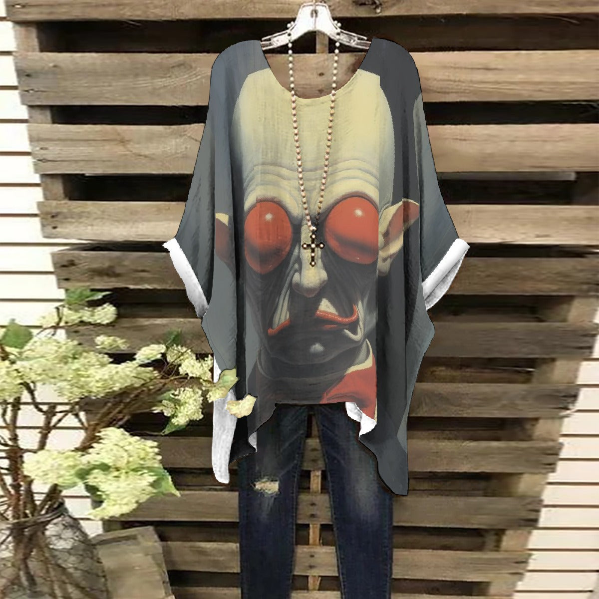 All-Over Print Women's Bat Sleeve Shirt