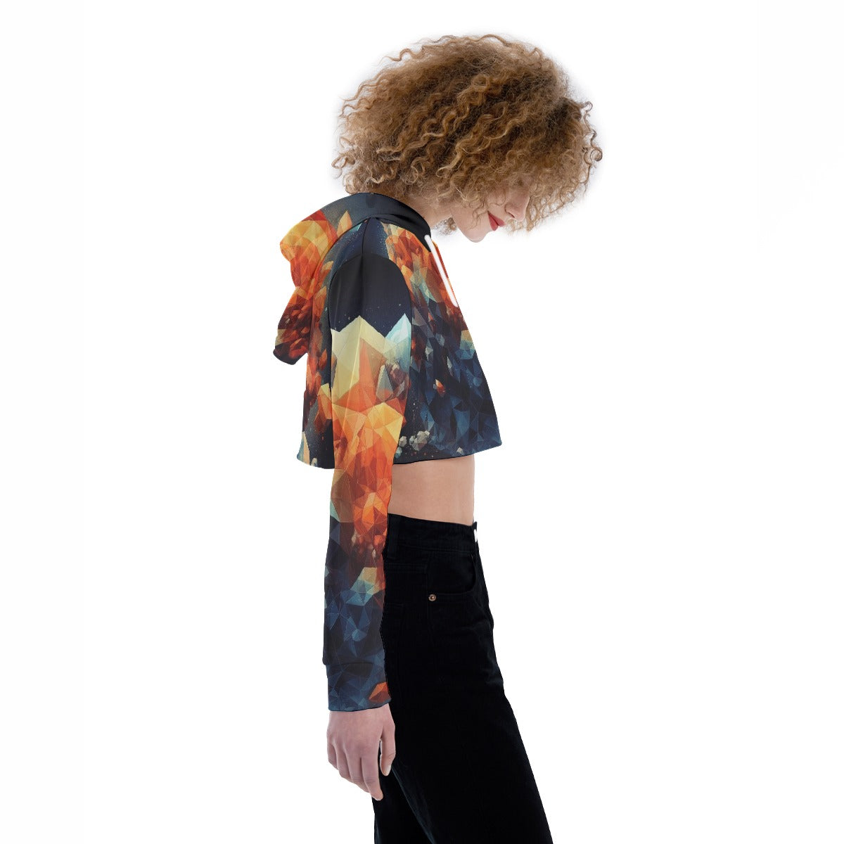 All-Over Print Women's Crop Top Hoodie