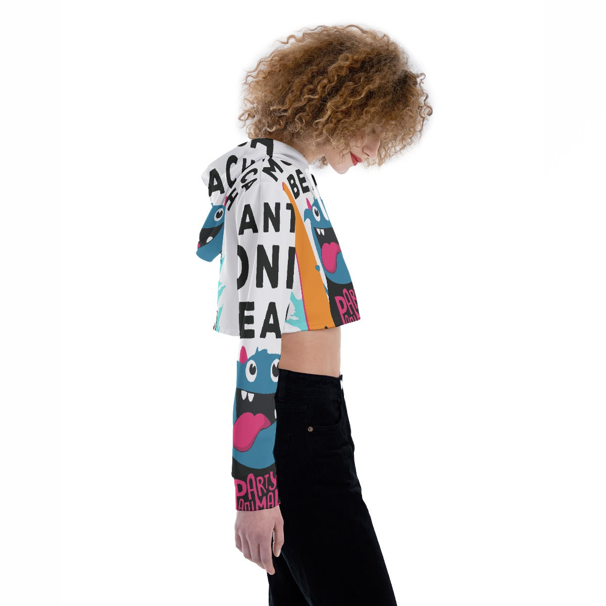 All-Over Print Women's Crop Top Hoodie