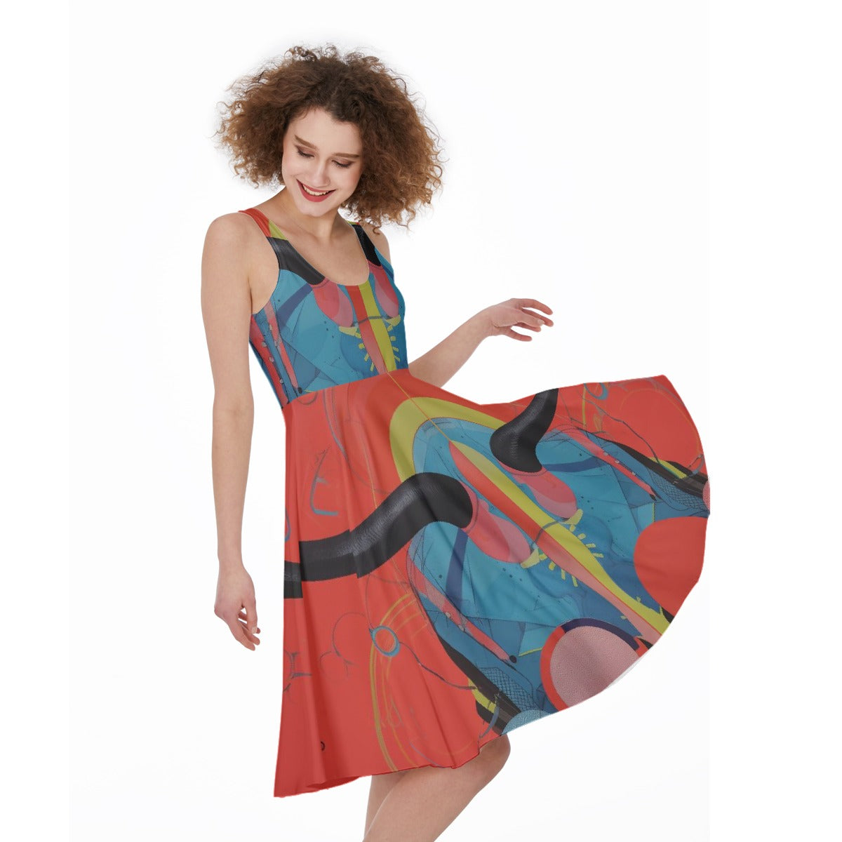 All-Over Print Women's Sleeveless Dress