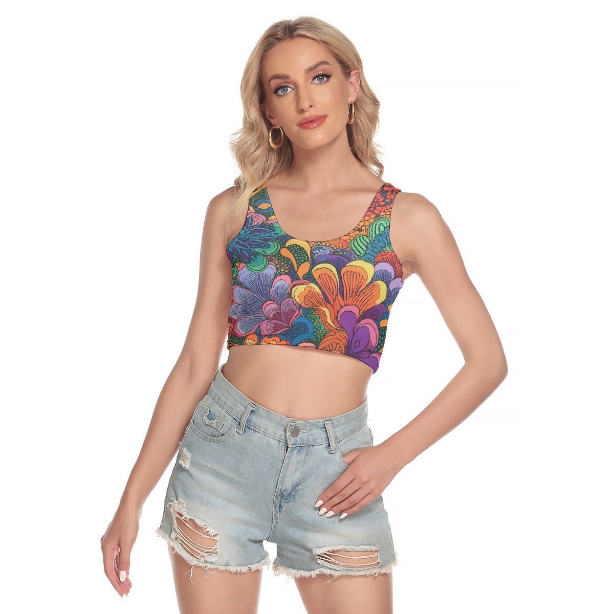 All-Over Print Women's Sport Crop Tank Top