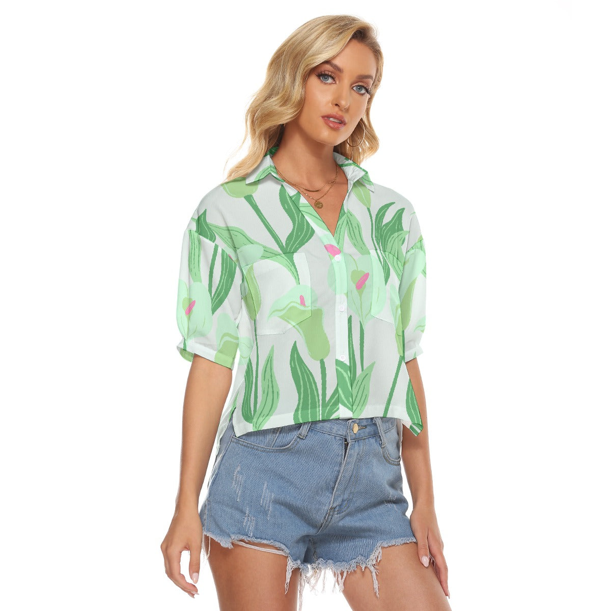 All-Over Print Women's V-neck Shirts