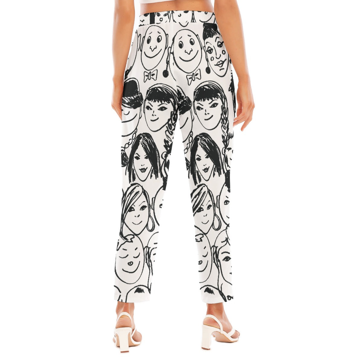 All-Over Print Women's Loose Straight-leg Pants