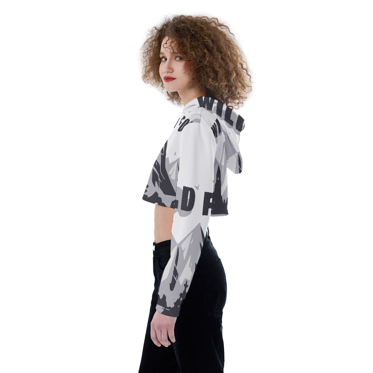 All-Over Print Women's Crop Top Hoodie