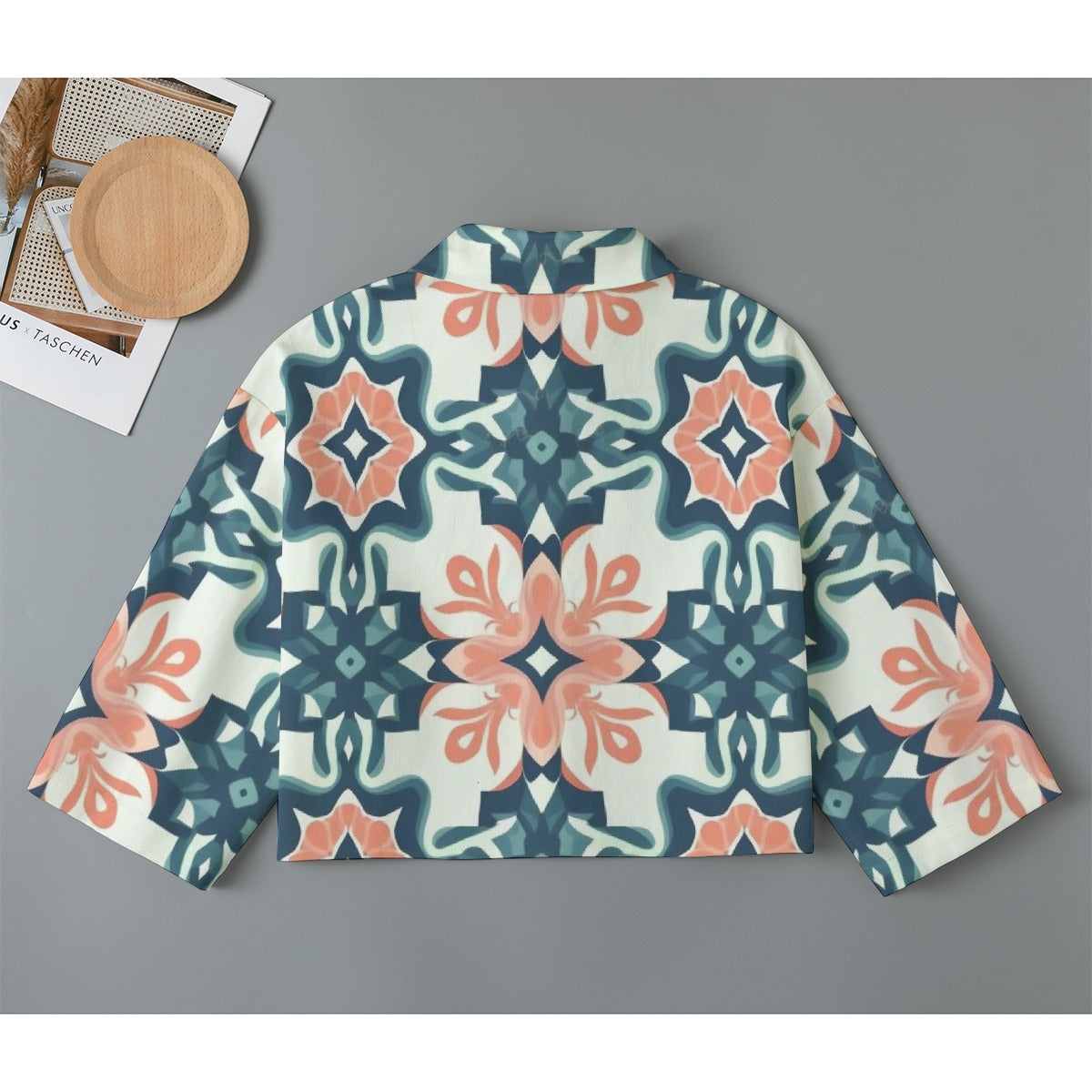 All-Over Print Women's Cropped Jacket | 245GSM Cotton