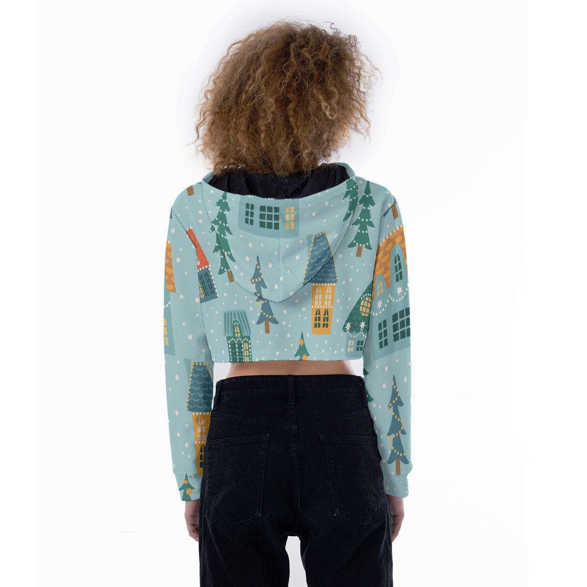 All-Over Print Women's Crop Top Hoodie
