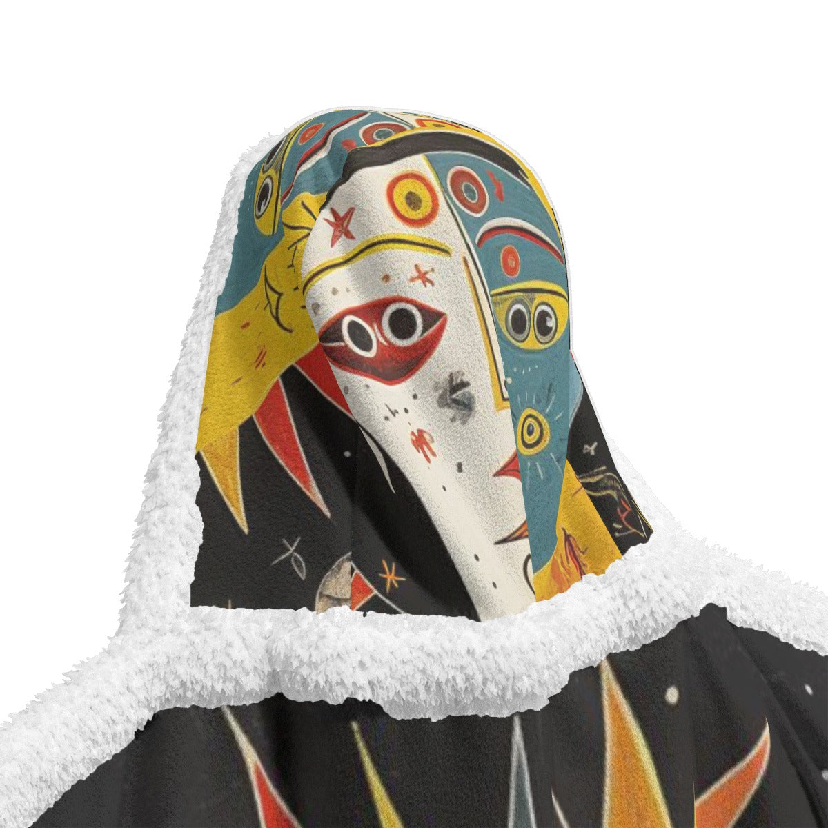 All-Over Print Unisex Wearable Hooded Blanket