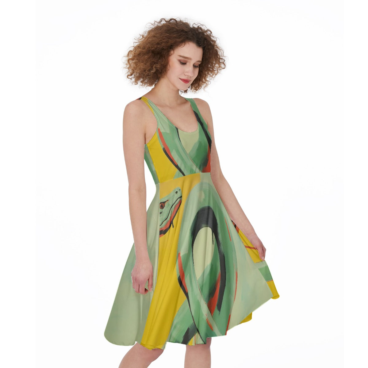 All-Over Print Women's Sleeveless Dress