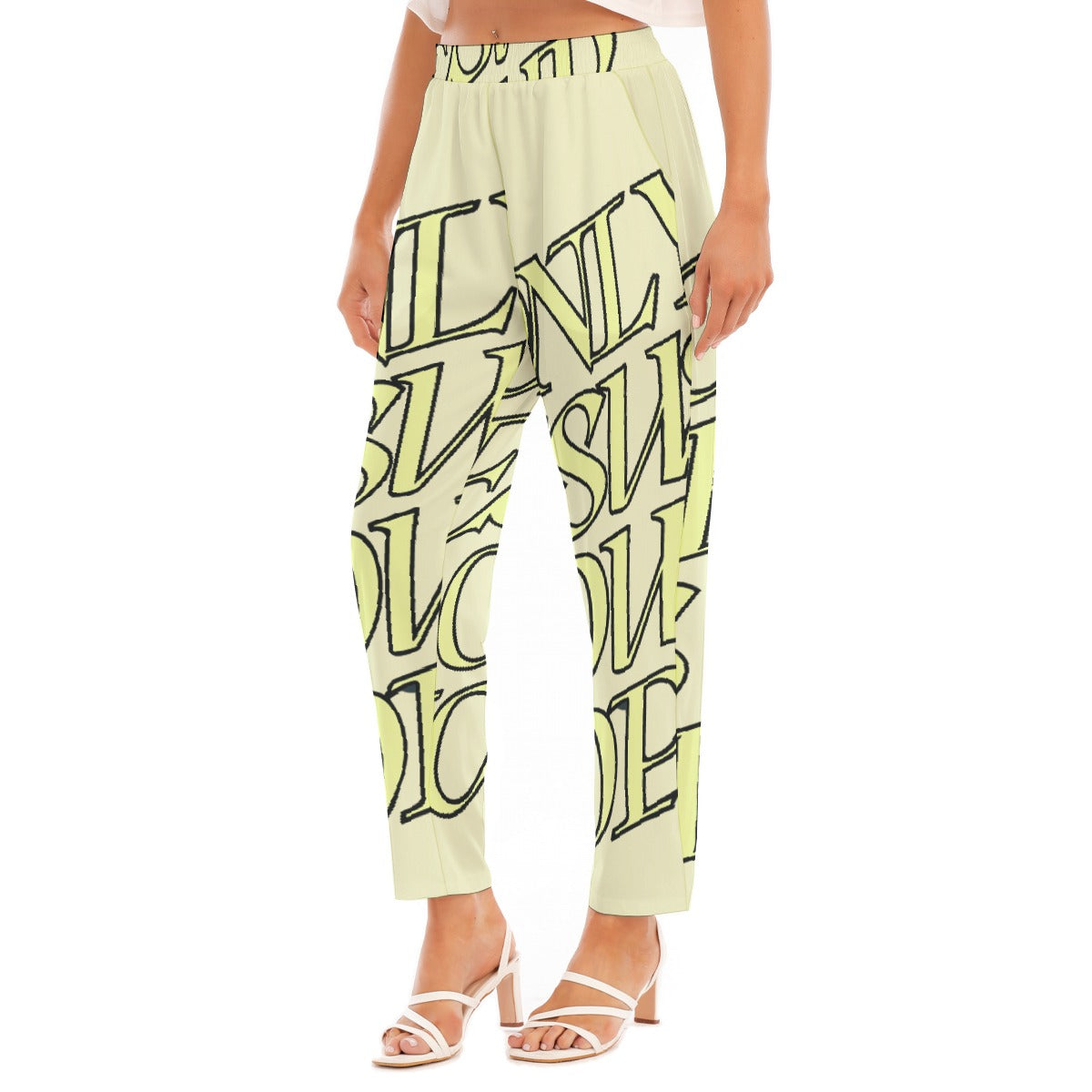 All-Over Print Women's Loose Straight-leg Pants