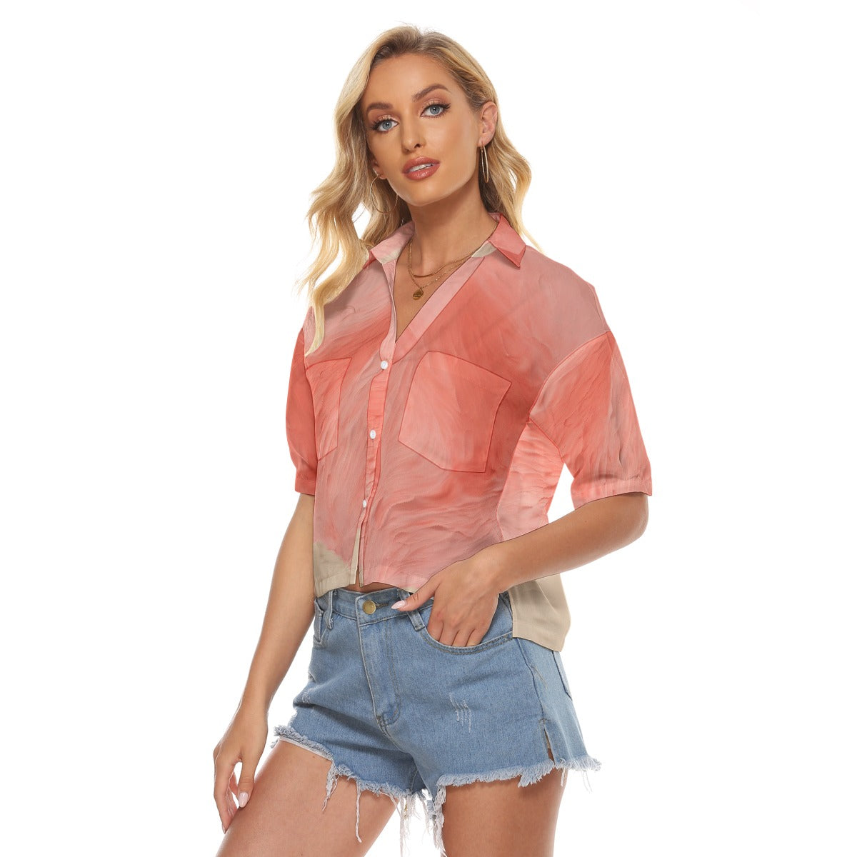 All-Over Print Women's V-neck Shirts