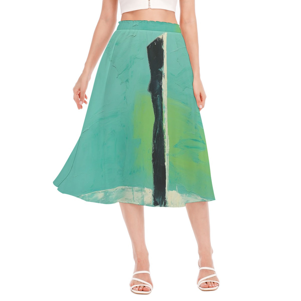 All-Over Print Women's Long Section Chiffon Skirt