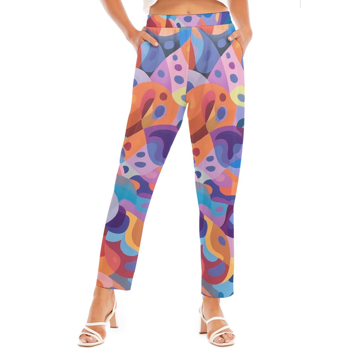 All-Over Print Women's Loose Straight-leg Pants
